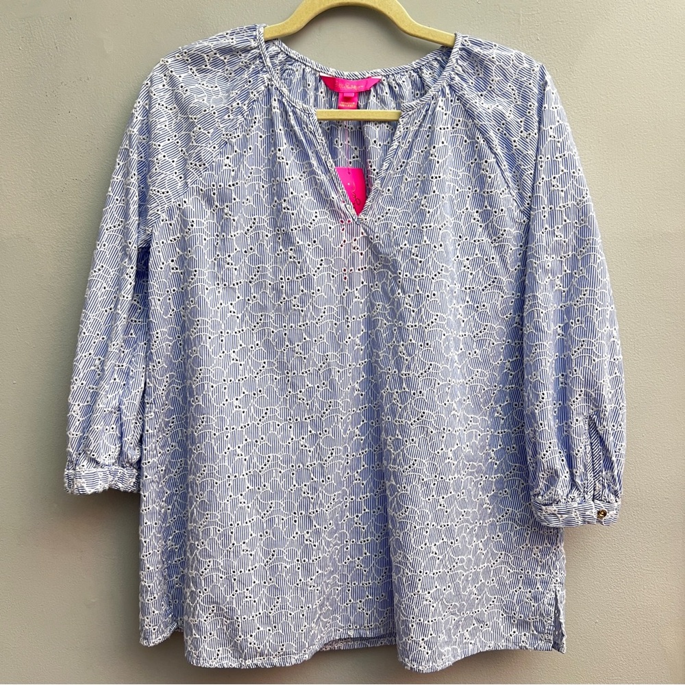 *New* Lilly Pulitzer 3/4 Sleeve Willa Tunic Top, Size Small